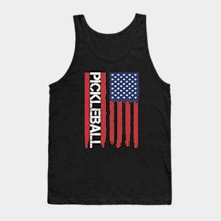 American Flag Patriotic Pickleball Tank Top